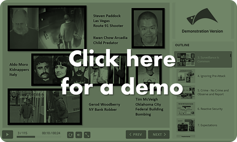 Demo Button for Surveillance Detection Course