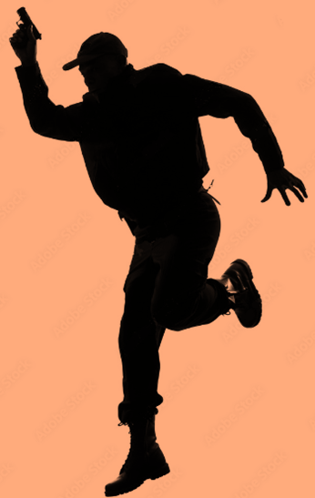 Officer Running w Gun
