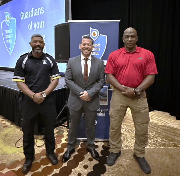 Chief of Police-Ramon Arnhem, Minister of Tourism-Rocco Tjon, Fritz Thompson-Chameleon Associates