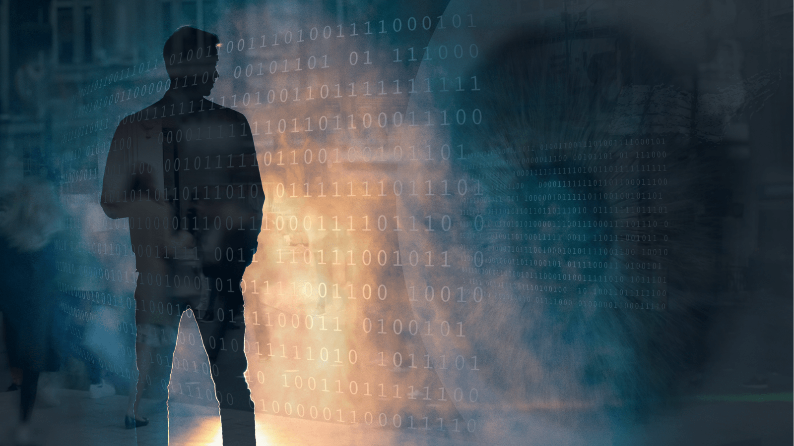 Sneaky man sneaks around.